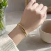 Gold bracelet, 925 sterling silver, gold-plated, simple, fashionable and versatile wrist accessory for ladies details Picture
